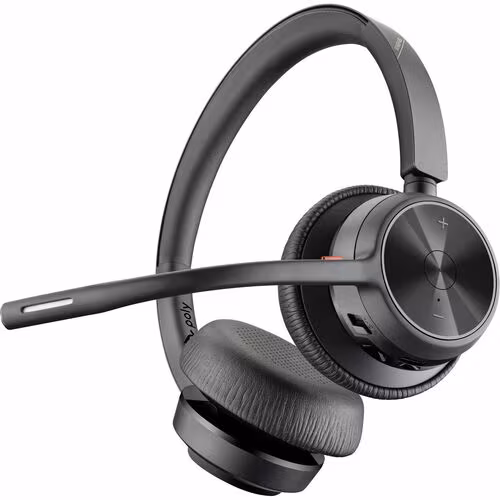 HP Casque poly Voyager 4320 UC USB-A certifié Microsoft Teams + Adaptateur USB-A/C + Socle de charge