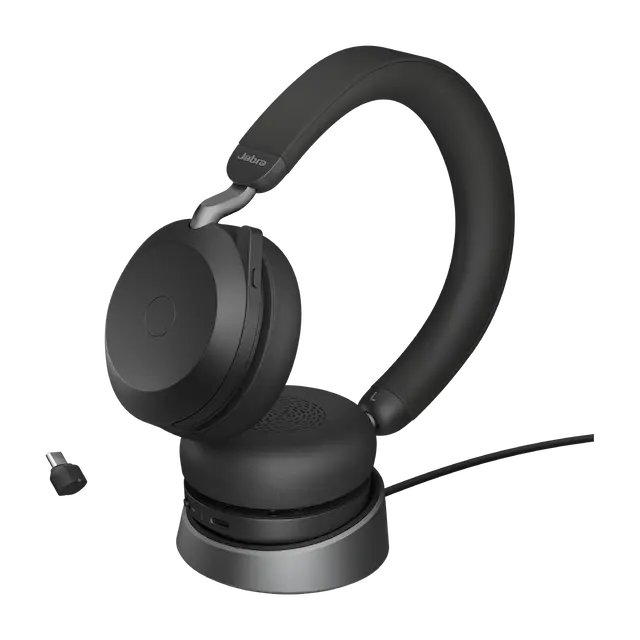 Jabra Evolve2 75 USB-C UC avec socle de recharge – Noir