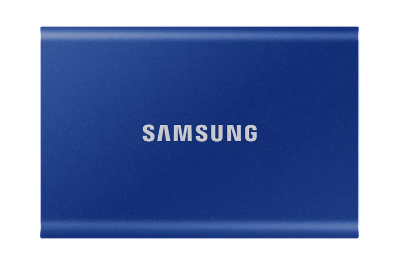 Samsung Disque dur SSD Externe T7 2TO bleu indigo USB 3.2 Gen 2 Lecture 1050 Mo/s Ecriture 1000