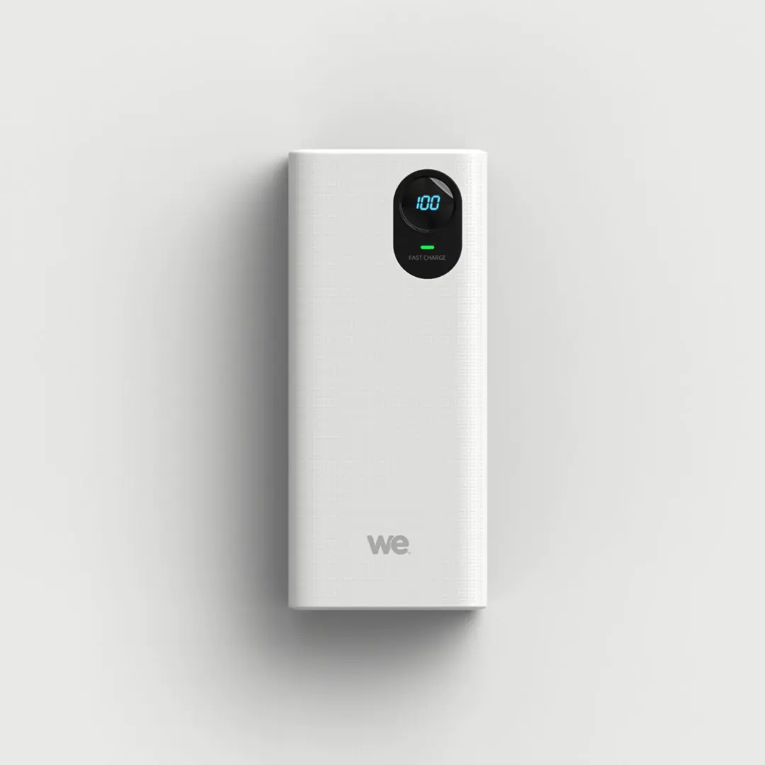 WE -Batterie de secours WE pour PC portable 27000 mah / 65W Ecran LCD, entrée: USB-C