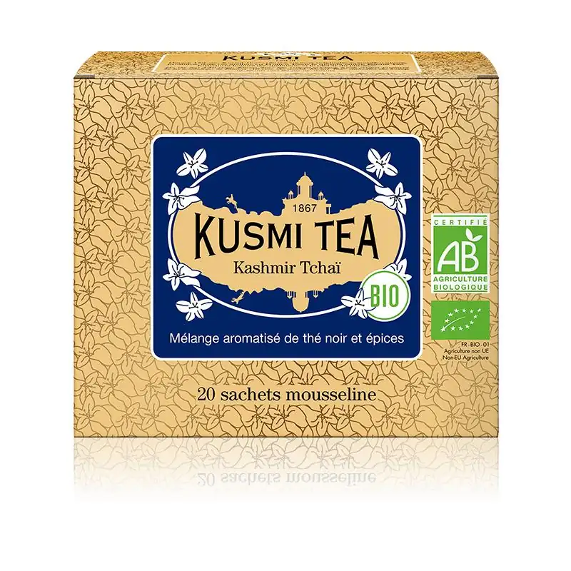https://ewpsimply.blob.core.windows.net/ewpsimply/The%20Cafe%20&%20Objets/KUSMI%20TEA/Kusmi%20Tea%20Visuels/M%C3%A9langes%20exclusifs/Kashmir%20Tcha%C3%AF%20bio/KASH20SBIO%20Kashmir%20Tcha%C3%AF%20bio%20-%20Etui%2020%20sachets%20mousseline%20-%2040gr.jpg
