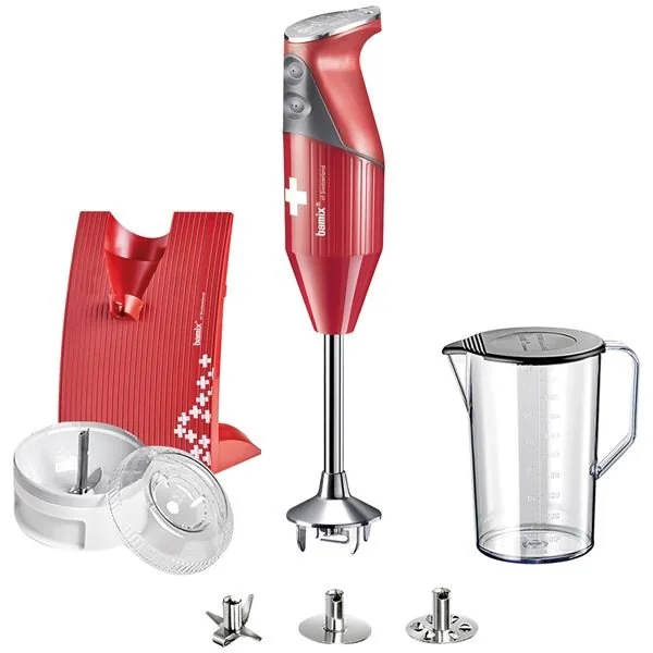 BAMIX Mixeur plongeant Rouge & Croix Suisse - SwissLine M200 - MX1000007