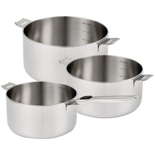 BEKA Série 3 casseroles inox 16 / 18 / 20 cm + poignée - Évolution