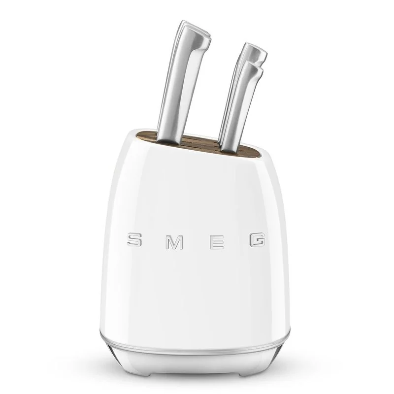SMEG Bloc 6 couteaux Blanc - Années 50 - KBSF02WH
