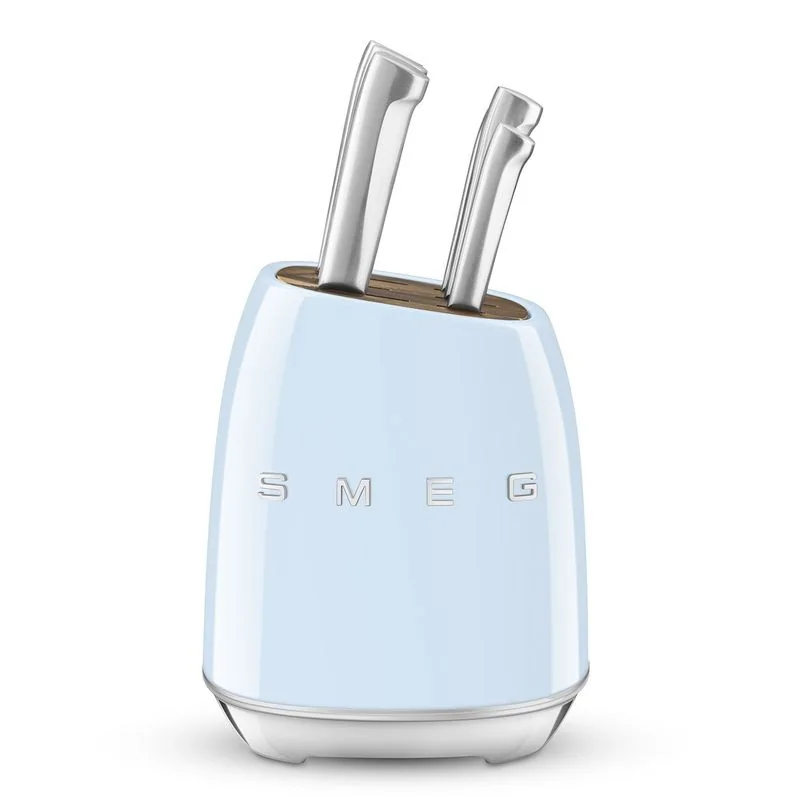SMEG Bloc 6 couteaux Bleu Azur - Années 50  - KBSF02PB