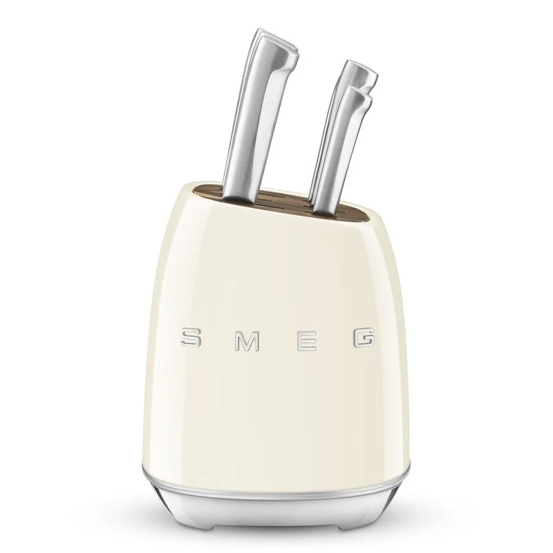 SMEG Bloc 6 couteaux Crème - Années 50  - KBSF02CR