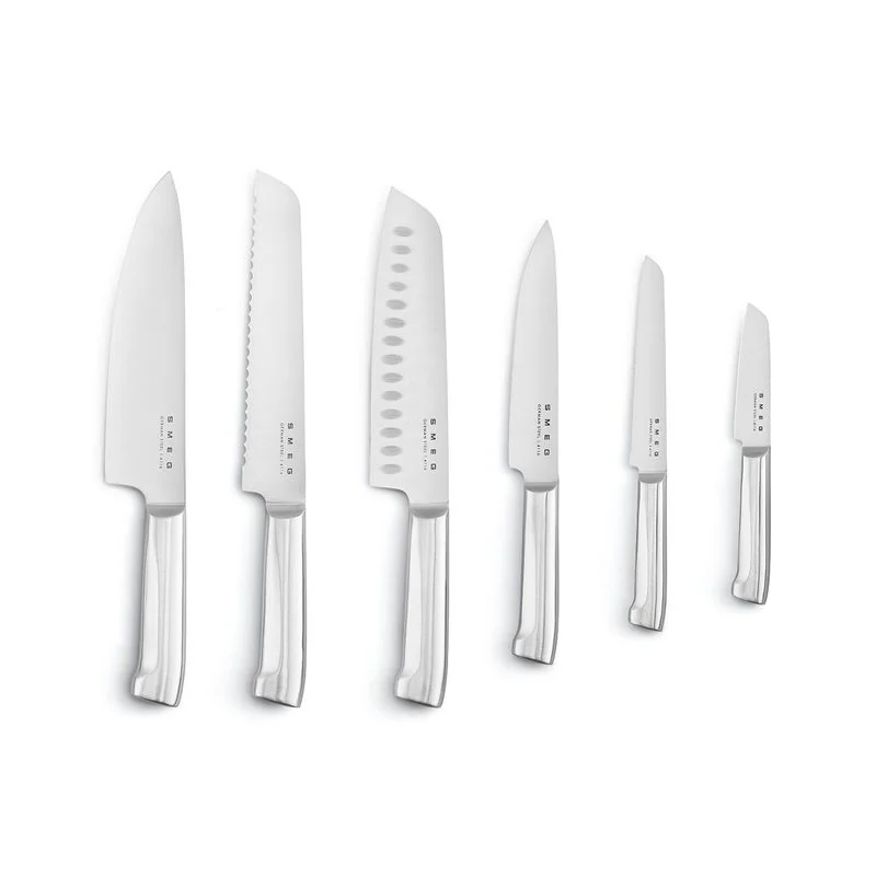 SMEG Bloc 6 couteaux Crème - Années 50  - KBSF02CR