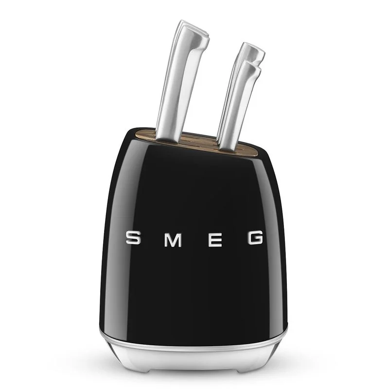 SMEG Bloc 6 couteaux Noir - Années 50 - KBSF02BL