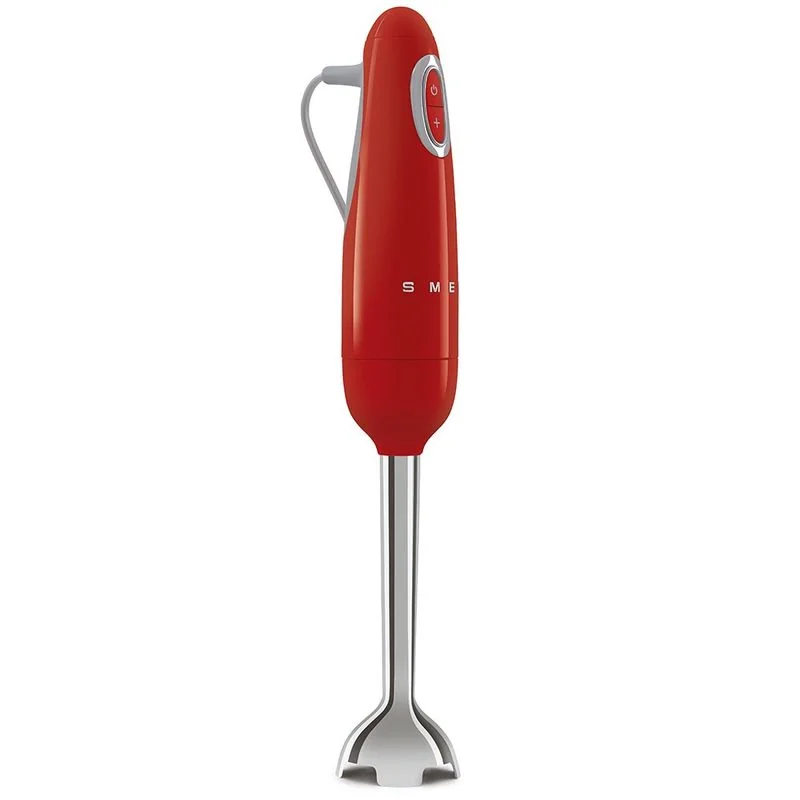 SMEG Mixeur plongeant Rouge avec accessoires - Années 50  - HBF03RDEU
