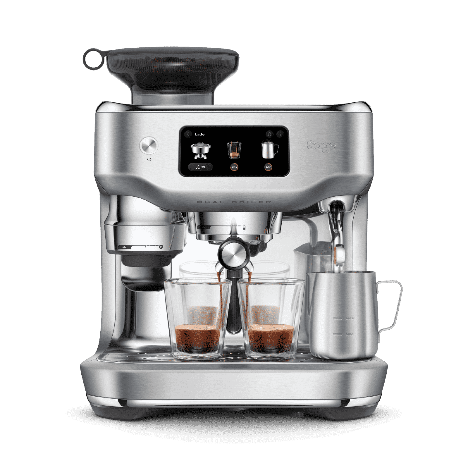 SAGE Machine expresso broyeur Inox - Oracle Dual Boiler