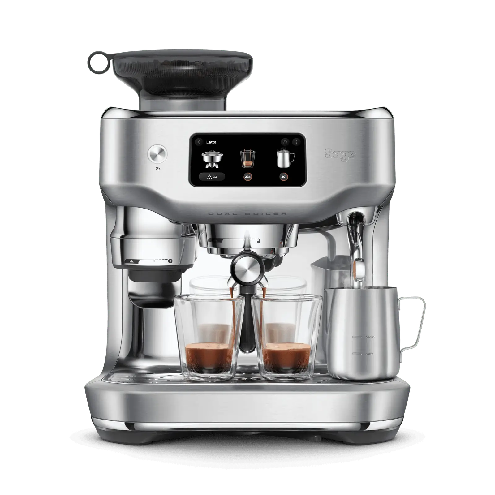 SAGE Machine expresso broyeur Inox - Oracle Dual Boiler