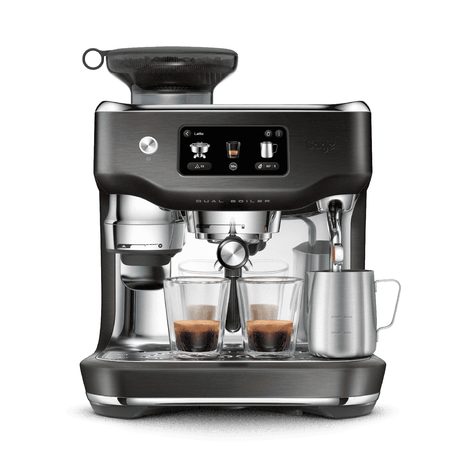 SAGE Machine expresso broyeur Truffe Noire - Oracle Dual Boiler