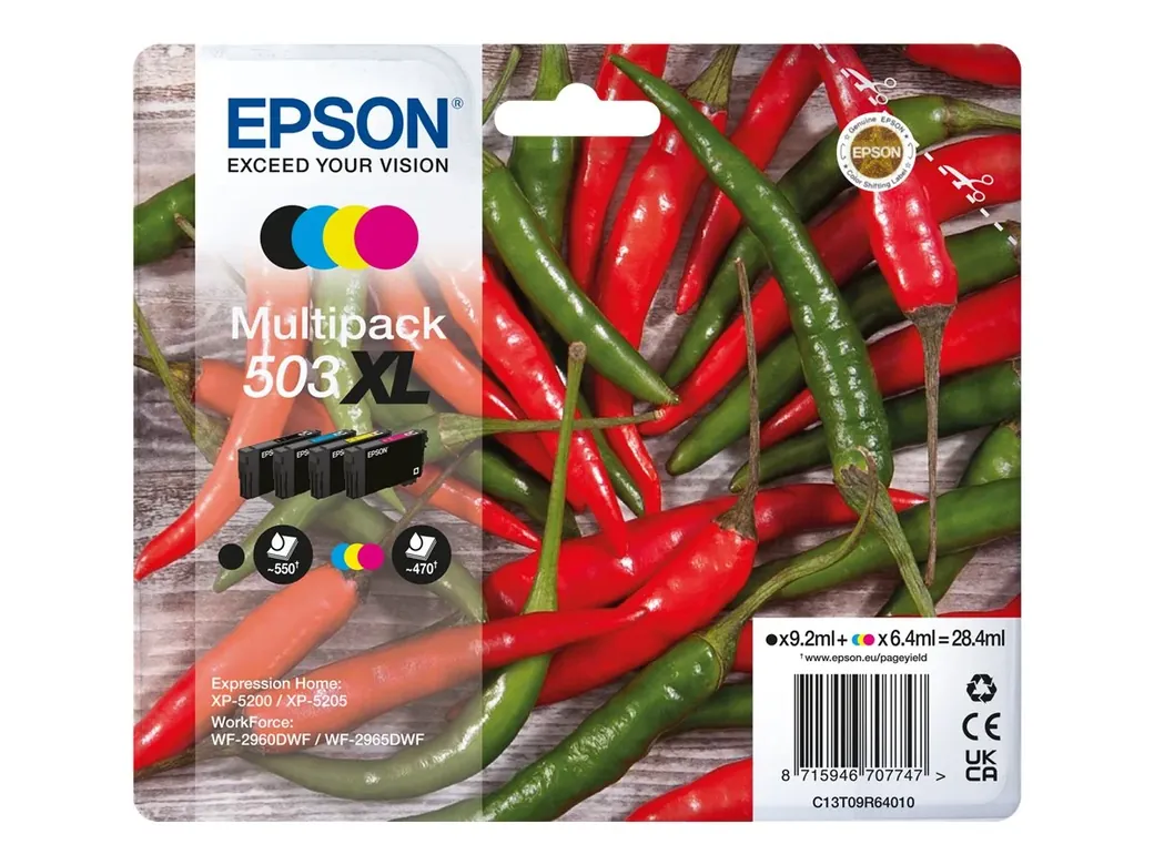 EPSON 1LB Multipack 4colours 503XL Ink - C13T09R64010