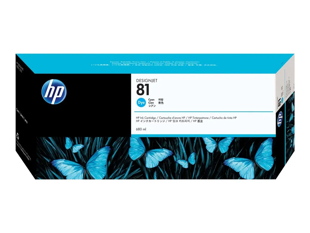 HP NO81 CARTOUCHE ENCRE CYAN DE - C4931A