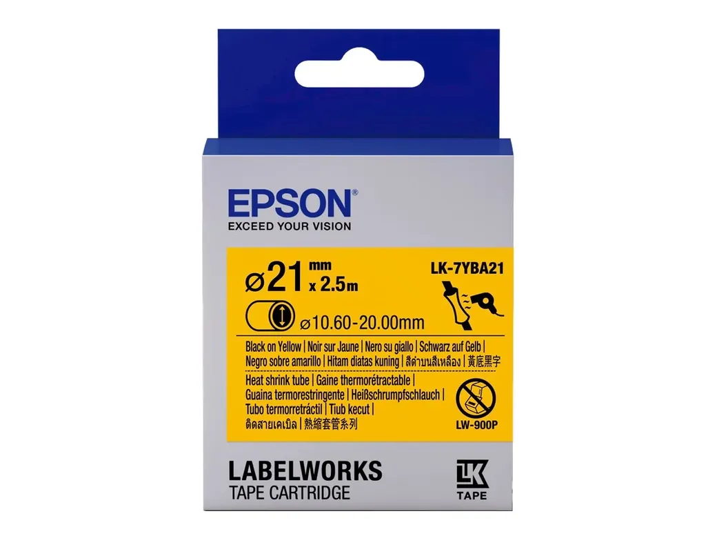 EPSON Ruban LK-7YBA21 -thermorétractable - C53S657904