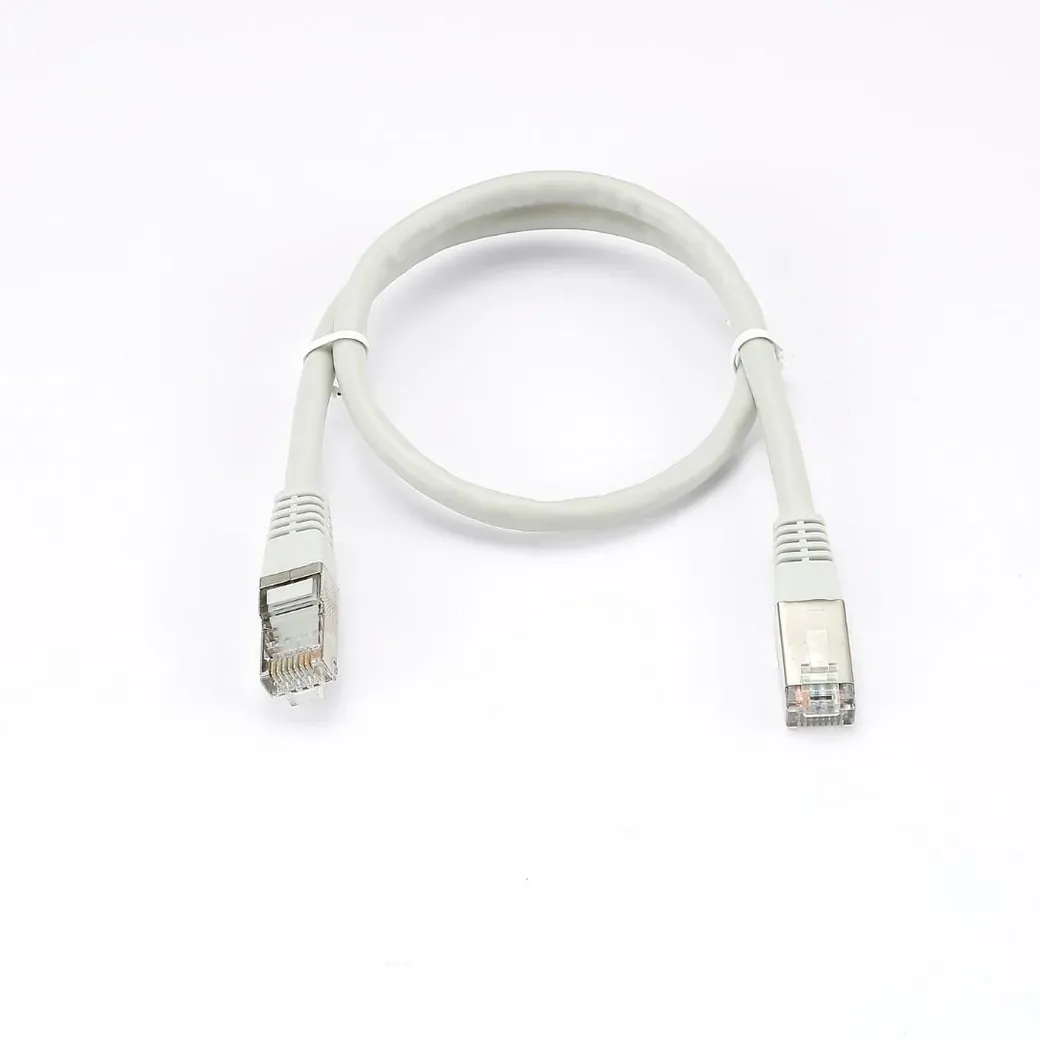 C ble RJ45 Male/Male droit CAT6A F/UTP - Longueur 0.50M - Gris - en sachet - 0-CABRJ45D050-6AFG