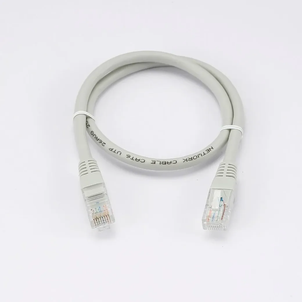 C ble RJ45 Male/Male droit CAT6 U/UTP - Longueur 0.50M - Gris - en sachet - 0-CABRJ45D050-6UG