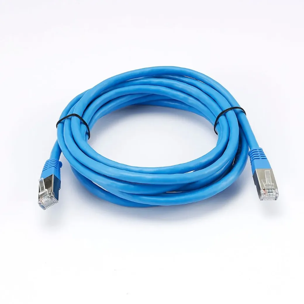 C ble RJ45 Male/Male droit CAT6A S/FTP - Longueur 3M - Bleu - en sachet - 0-CABRJ45D300-6ASB