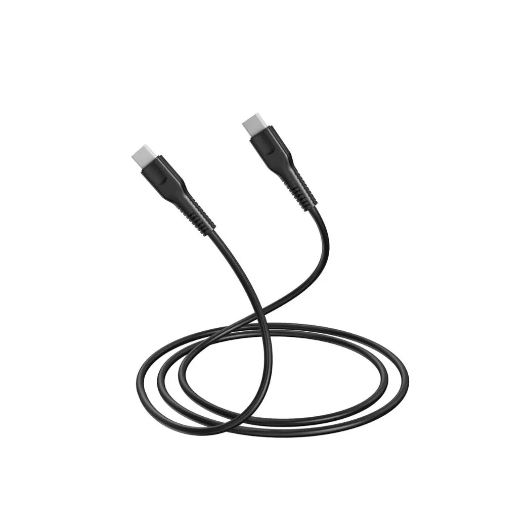 C ble USB-C/USB-C 2.0 Male/Male - 25W - Longueur 1M - Noir - en sachet - 0-CABUSBCC25W100N