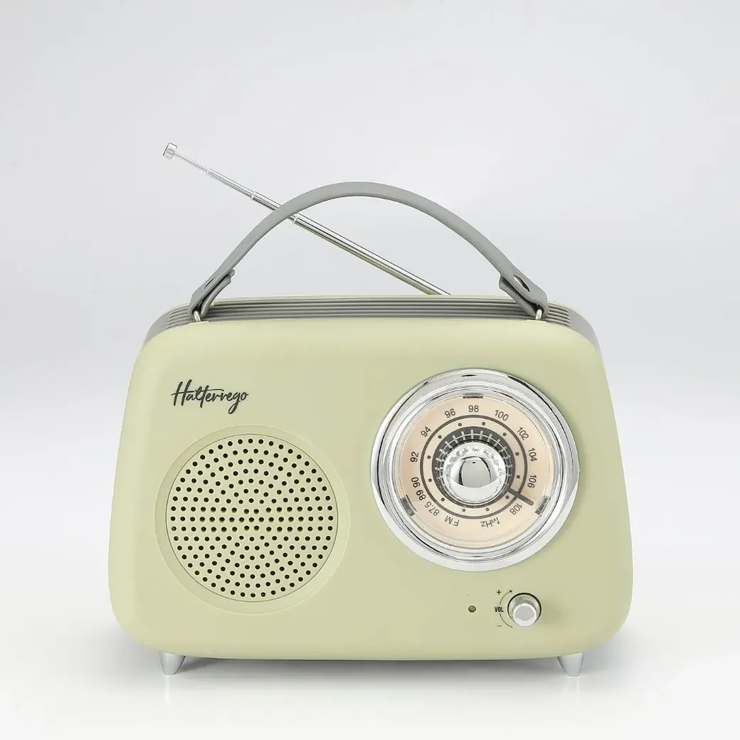 Enceinte/Radio rétro HALTERREGO , RMS 5W, Bluetooth, Radio FM, lecteur USB, Aux - 0-HALRADRETRO2V