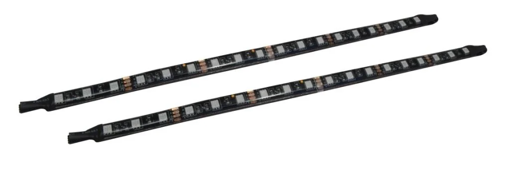 LED RGB 30cm de 16 led, Fixation aimantée/autocollante, 2 pcs/pack - 0-KITRL2LED