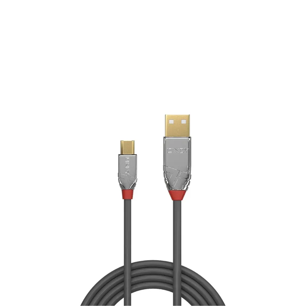 LINDY 2m USB 2.0 A/Micro-B Cable Cromo - 36652