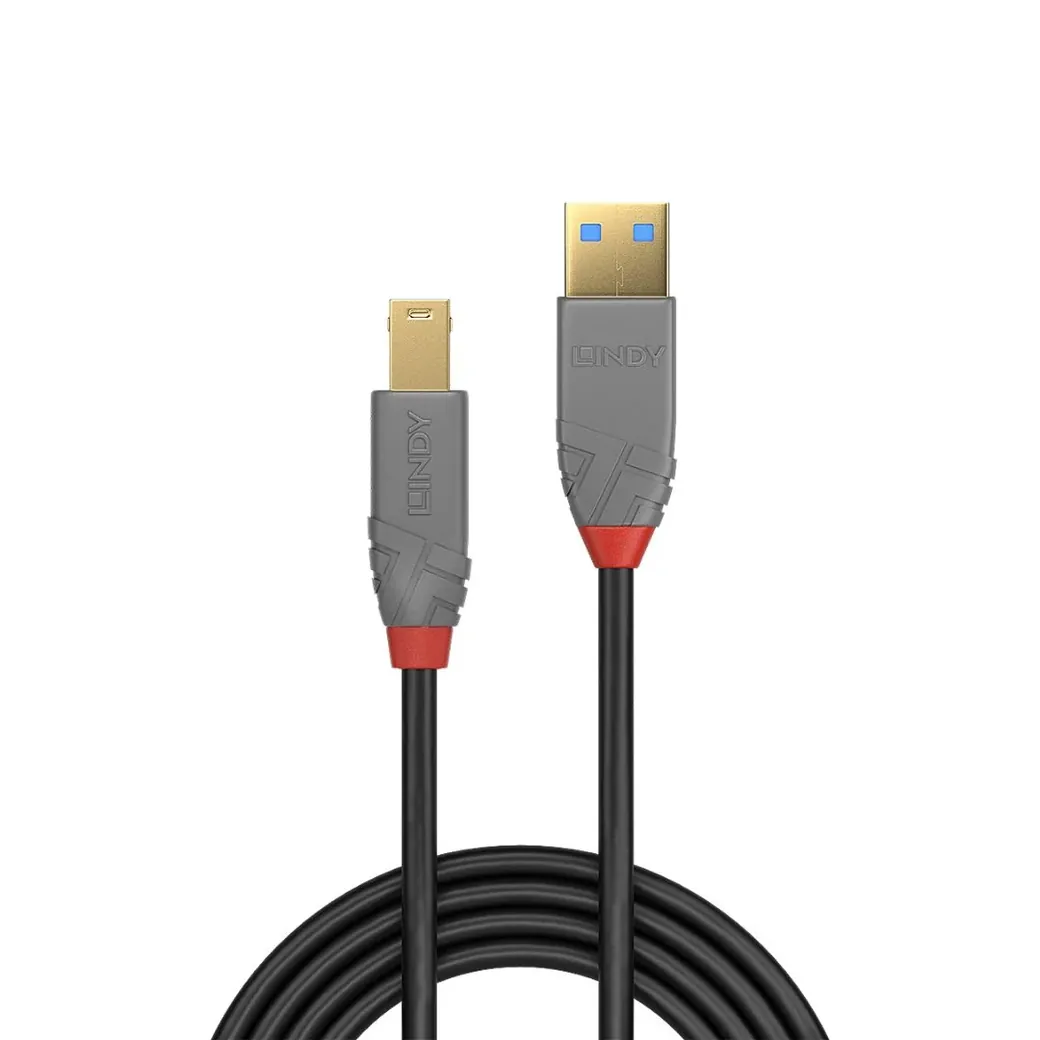 LINDY Câble USB 3.0 Type A vers B Anthra - 36743