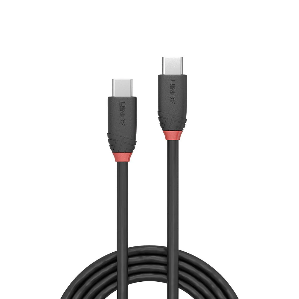 LINDY 1m USB 3.1 Type C Cable 3A Black - 36906
