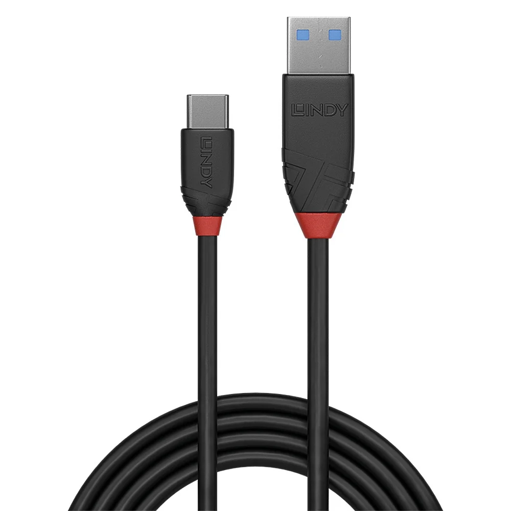 LINDY 1m USB 3.1 C/A Cable 3A Black - 36916