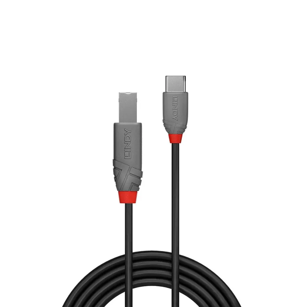 LINDY 0.5m USB 2.0 Type C to B Cable - 36940