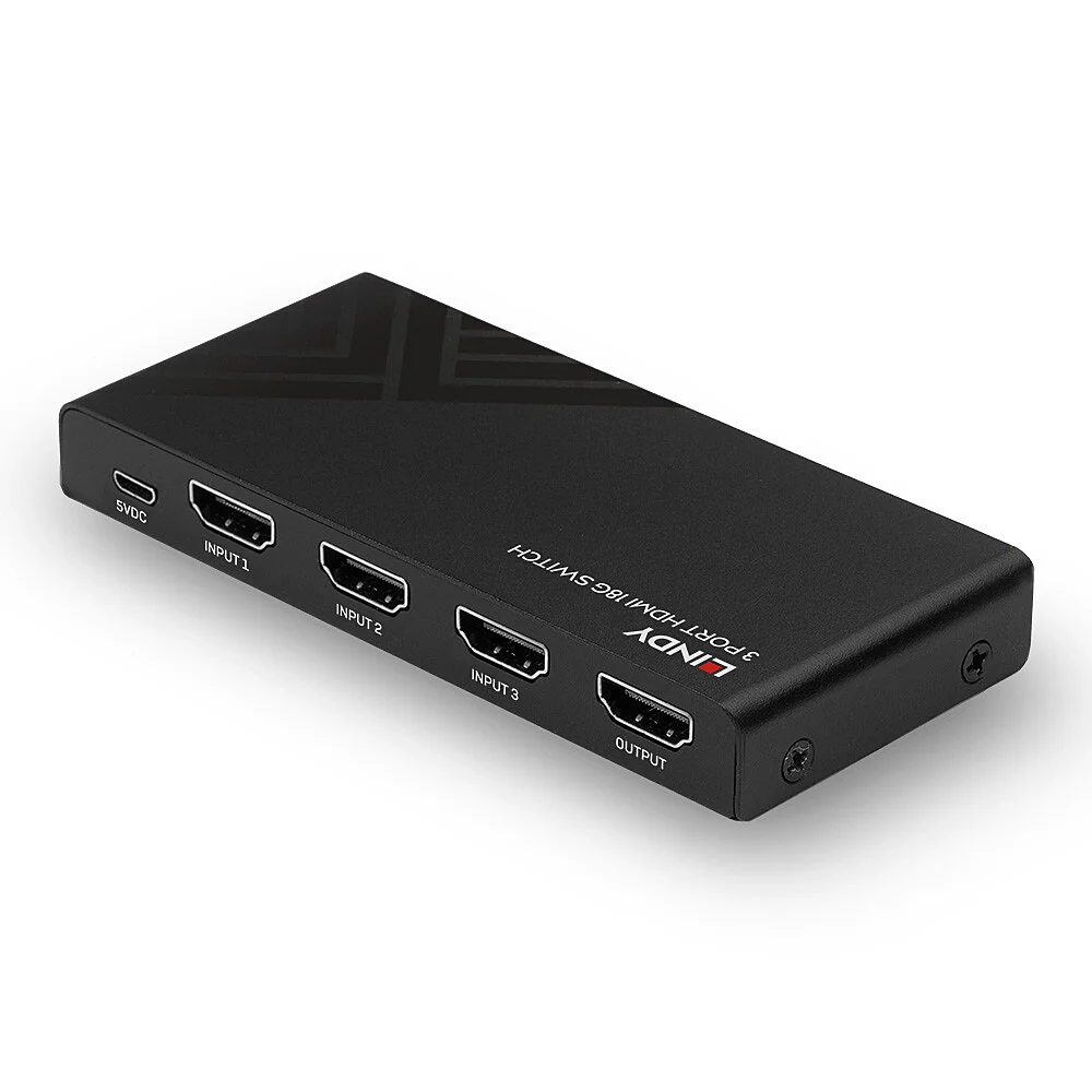 LINDY 3 Port HDMI 18G Switch - 38232