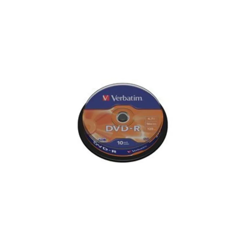 DVD-R AZO VERBATIM 4.7GB 16X MATT SILVER SURFACE SPINDLE DE 10 - 43523