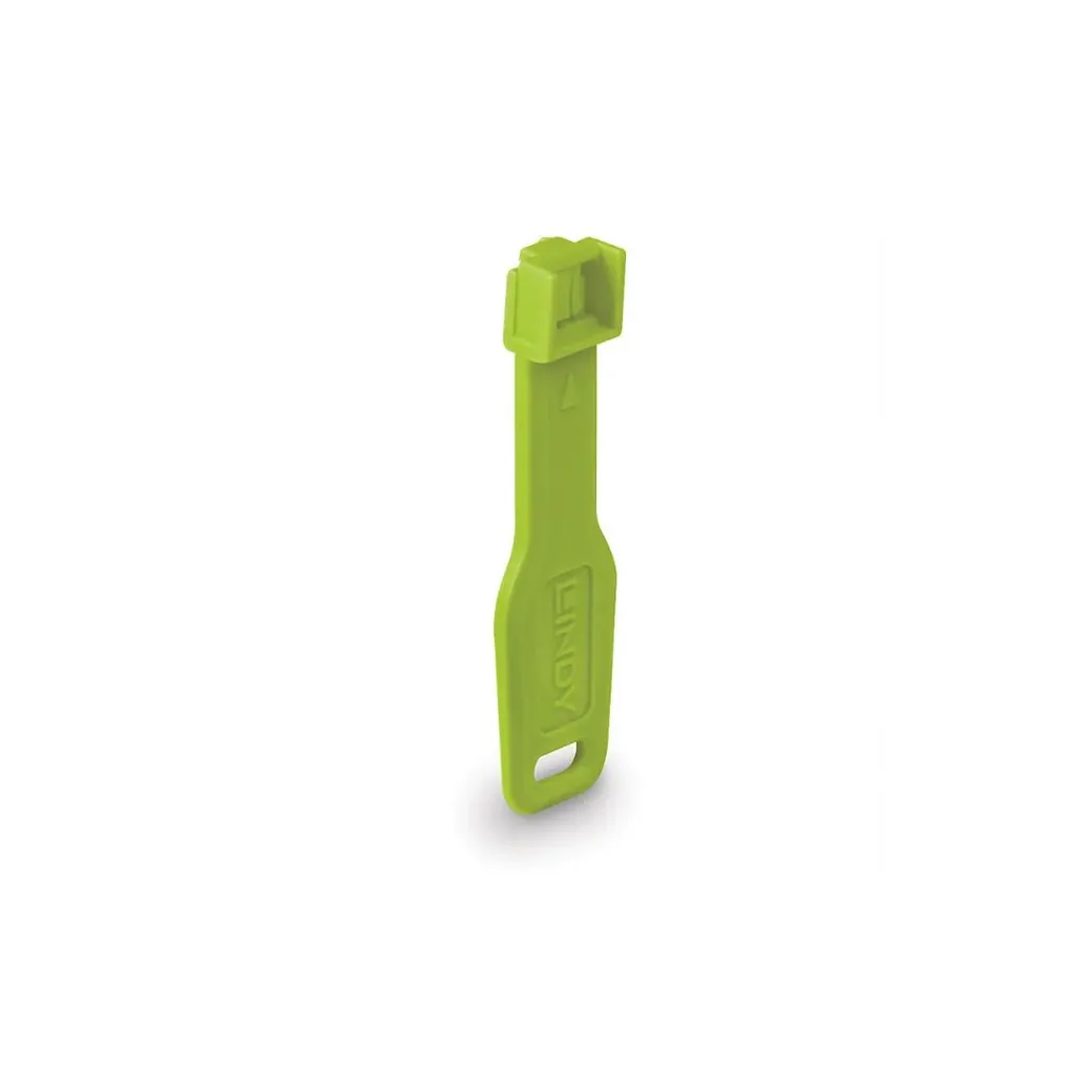 LINDY RJ45 Port Locks Green 10x + 1 Key - 47894