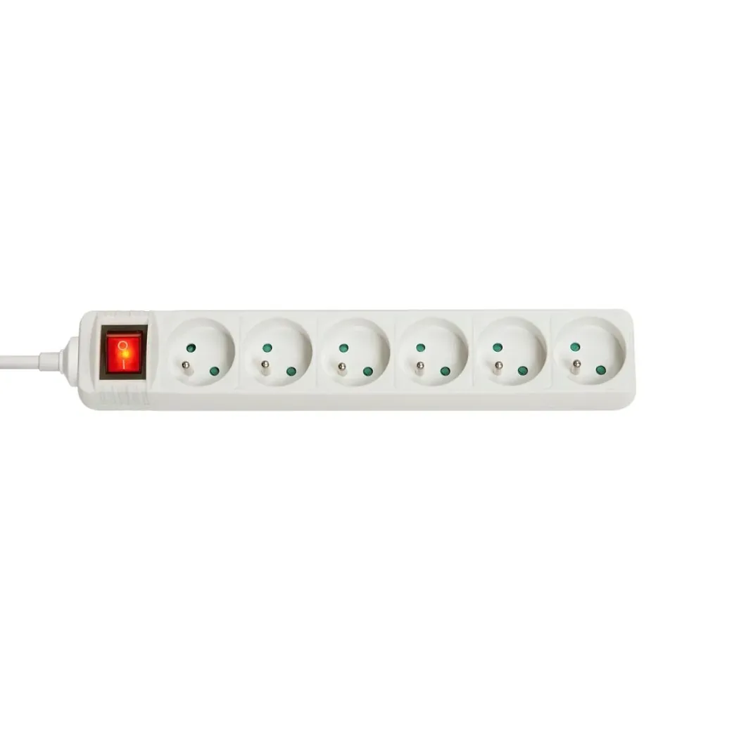 LINDY Mains 6 way gang socket switch FR - 73126